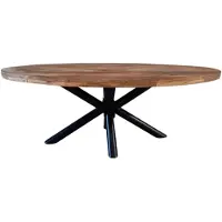 Dimehouse Industriële tafel ovaal Oregon mangohout 280x110 cm