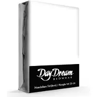 Day dream Hoeslaken - katoen - 90x210 cm - Wit