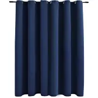vidaXL Gordijn verduisterend met metalen ringen 290x245 cm blauw