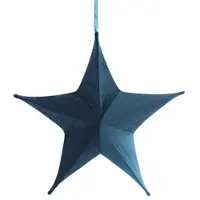 Blokker Non-branded Kersthanger Ster Maria 40 Cm Fluweel Donkerblauw