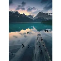 Overig Fotobehang Burning Emerald - Meerkleurig - 2,80m X 200cm
