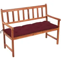 vidaXL Tuinbank met kussen 120 cm massief acaciahout