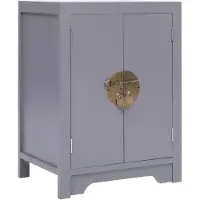 vidaXL Nachtkastje 38x28x52 cm paulowniahout grijs