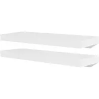 vidaXL Wandplanken MDF zwevend voor boeken/dvd wit 2 st