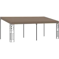 vidaXL Wandpaviljoen, 6x3x2,5 meter, taupekleurig