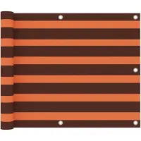 vidaXL Balkonscherm 75x500 cm oxford stof oranje en bruin