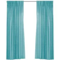 Larson - Luxe geweven blackout gordijn - met ringen - 1.5m x 2.5m - Mint-turquoise