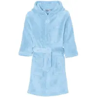 Playshoes badstof badjas lichtblauw Meisjes Polyester Capuchon Effen - maat 122/128