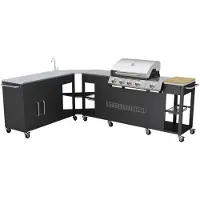 vidaXL Buitenkeuken Missouri 4 branders