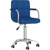 vidaXL Kantoorstoel draaibaar stof blauw