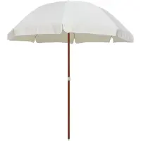 vidaXL Parasol met stalen paal 240 cm zandkleurig