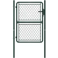 vidaXL Tuinpoort staal 100x150 cm groen