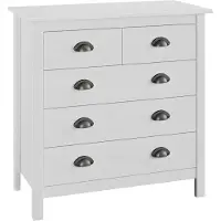 vidaXL Dressoir Hill 79x40x80 cm massief grenenhout wit