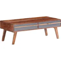 vidaXL Salontafel 110x50x40 cm massief hout grijs