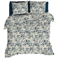Satin d'or Dekbedovertrek Guirlande Marine Satijn-200 x 200 / 220 cm | 2-Persoons