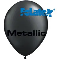 Blokker Metallic Ballonnen - 30 Cm - 100 Stuks - Zwart