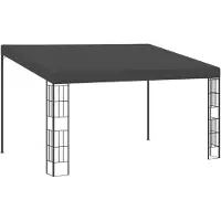 vidaXL Wandprieel 3x4 m stof antracietkleurig