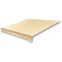 vidaXL Vervangingsdoek voor luifel 380x295 cm polyester geel en wit