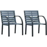 vidaXL Tuinstoelen 2 st hout grijs