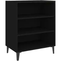 vidaXL Dressoir 57x35x70 cm bewerkt hout zwart