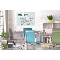 Sigel magnetisch glasbord 120 x 90 cm wit