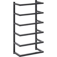 vidaXL Handdoekenrek 24x12x48 cm staal zwart