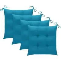 vidaXL Stoelkussens 4 st 50x50x7 cm stof blauw