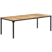 vidaXL Eettafel 220x100x76 cm ruw mangohout