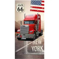 Blokker The Beachtowel Truck Strandlaken - 100% Katoen Velours - 75x150 Cm - Multi