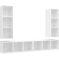 vidaXL Tv-wandmeubelen 4 st bewerkt hout wit