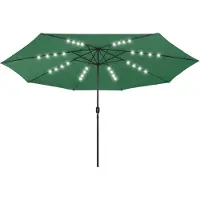 vidaXL Parasol met LED-verlichting 400 cm groen