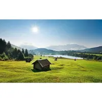 Overig Fotobehang Bergwiese Vor Karwendel - Meerkleurig - 2,80m X 450cm