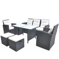 vidaXL Tuinset poly rattan zwart 18-delig online kopen