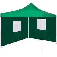vidaXL Vouwtent met 2 wanden 3x3 m groen