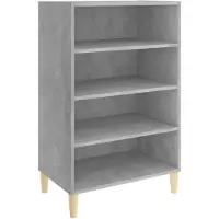 vidaXL Dressoir 57x35x90 cm bewerkt hout betongrijs