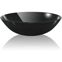 vidaXL Wasbak gehard glas 42 cm zwart