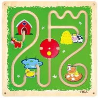 Viga Toys Wandspel Doolhof Boerderij 47 Cm Groen