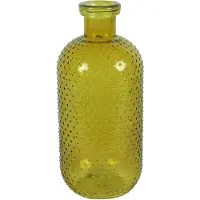 Blokker Countryfield Vaas Missy 15 X 15 X 35 Cm Glas Mosterdgeel