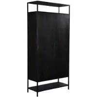 LivingFurn kabinetkast kala 2 deurs 100cm mangohout en gecoat staal