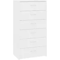 vidaXL Dressoir met 6 lades 50x34x96 cm bewerkt hout wit