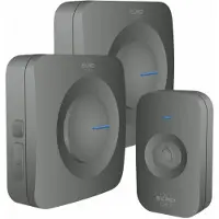 Elro DB3000 Draadloze Deurbel Set – met 2x Ontvanger op batterij - Bereik 300 meter - IP65 Waterdicht - 64 Melodieën - Zwart