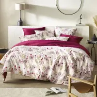 De Witte Lietaer Dekbedovertrek Grace Red Plum Satijn-140 x 200 / 220 cm | 1-Persoons