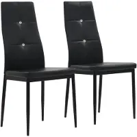vidaXL Eetkamerstoelen 43x43,5x96 cm kunstleer zwart 2 st online kopen