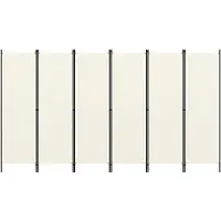 vidaXL Kamerscherm met 6 panelen 300x180 cm wit