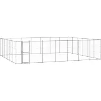 vidaXL Hondenkennel 50,82 m² gegalvaniseerd staal