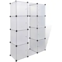 vidaXL Kast met 9 compartimenten modulair 109x36,5x143 cm wit