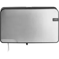 Euro Products Toiletroldispenser Quartz Duo-jumbo 40 Cm Zilver