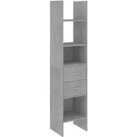 vidaXL Boekenkast 40x35x180 cm bewerkt hout betongrijs