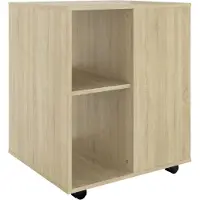 vidaXL Rolkast 60x53x72 cm bewerkt hout sonoma eikenkleurig