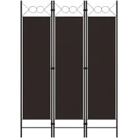 vidaXL Kamerscherm met 3 panelen 120x180 cm bruin